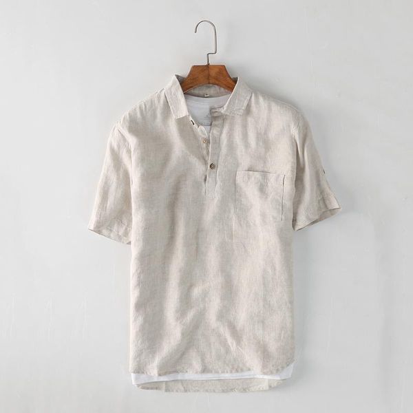 men's casual shirts c028 summer man's linen short-sleeved shirt solid color simple lapel pocket male breathable pullovers, White;black
men's casual shirts c028 summer man's linen short-sleeved shirt solid color simple lapel pocket male breathable pullovers, White;black