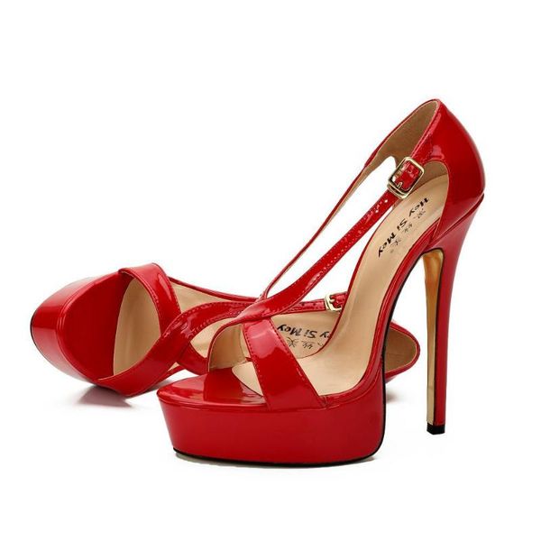 fetish women sandals summer shoes woman platforms high heels 16cm stilettos sandal pumps female size 36-48, Black
fetish women sandals summer shoes woman platforms high heels 16cm stilettos sandal pumps female size 36-48, Black