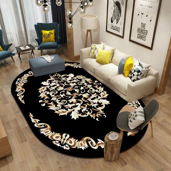 carpets american pastoral rugs black oval carpet for living room bedroom home non-slip floor mat modern european sofa coffee table
carpets american pastoral rugs black oval carpet for living room bedroom home non-slip floor mat modern european sofa coffee table