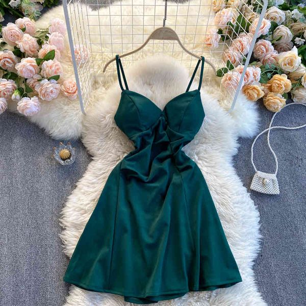 dresses black/yellow/green spaghetti strap mini dress women elegant v-neck high waist open back club party vestidos summer new, Black;gray
dresses black/yellow/green spaghetti strap mini dress women elegant v-neck high waist open back club party vestidos summer new, Black;gray