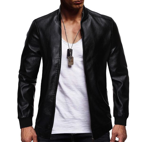 cool black spring and autumn fashion lapel leather jacket, high-quality stand-up collar, comfortable, windproof and fashion
cool black spring and autumn fashion lapel leather jacket, high-quality stand-up collar, comfortable, windproof and fashion
