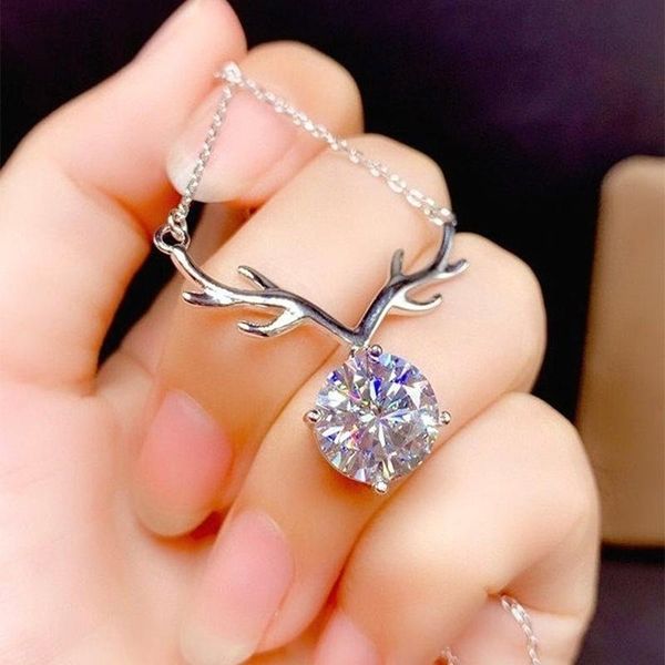 pendant necklaces trendy silver plated antlers for women hearts and arrows cz stone inlay fashion jewelry christmas party gift
pendant necklaces trendy silver plated antlers for women hearts and arrows cz stone inlay fashion jewelry christmas party gift