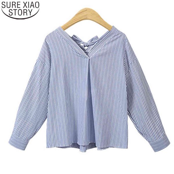 spring summer women blue striped blouse lace shirts plus size v-neck bow loose long sleeve womens and blouses 9471 50 210417, White
spring summer women blue striped blouse lace shirts plus size v-neck bow loose long sleeve womens and blouses 9471 50 210417, White