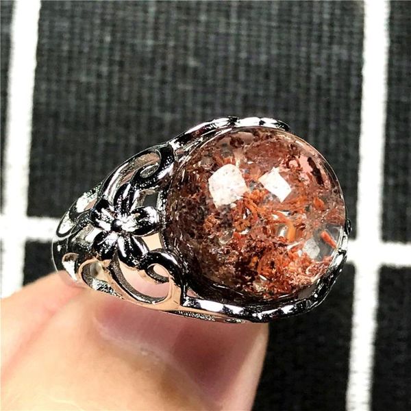 cluster rings 15x13mm natural ghost red phantom quartz ring for woman man crystal love beads garden silver adjustable jewelry, Golden;silver
cluster rings 15x13mm natural ghost red phantom quartz ring for woman man crystal love beads garden silver adjustable jewelry, Golden;silver