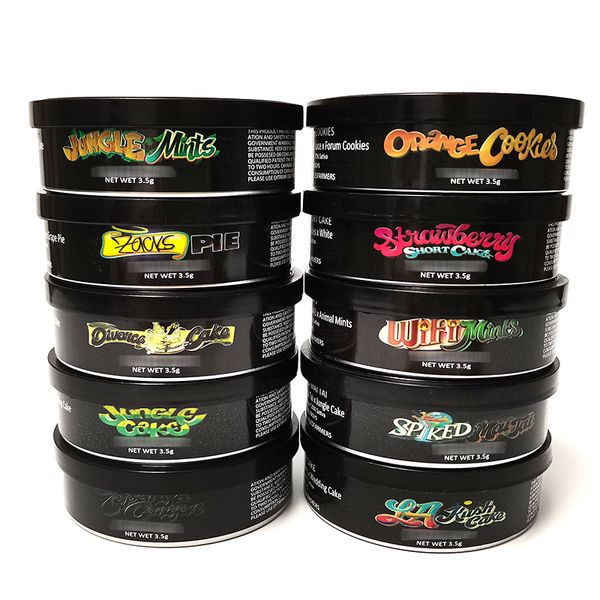 10 types 3.5g jungle boy tuna can bottle 100ml cali presstin cans with stickers empty dry herb flower metal container 73*23mm
10 types 3.5g jungle boy tuna can bottle 100ml cali presstin cans with stickers empty dry herb flower metal container 73*23mm