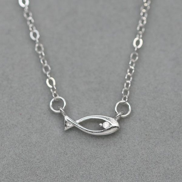 pendant necklaces korean version of style necklace is sweet and contracted manual set drill small fish short clavicle chain, Silver
pendant necklaces korean version of style necklace is sweet and contracted manual set drill small fish short clavicle chain, Silver