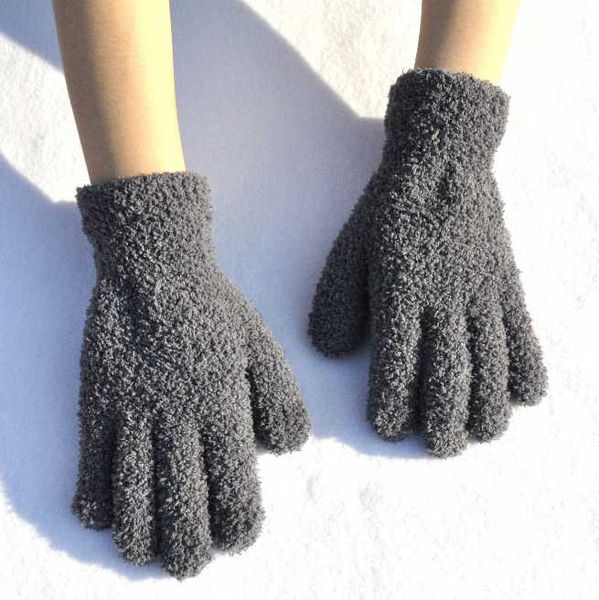 five fingers gloves monochromatic half-sided fluffy knitted for students to keep warm in winter plus thickened, Blue;gray
five fingers gloves monochromatic half-sided fluffy knitted for students to keep warm in winter plus thickened, Blue;gray