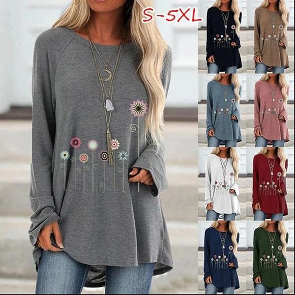 women t shirt vestidos spring arrival fashion long sleeve loose floral planted printed tee plus size 5xl, White
women t shirt vestidos spring arrival fashion long sleeve loose floral planted printed tee plus size 5xl, White