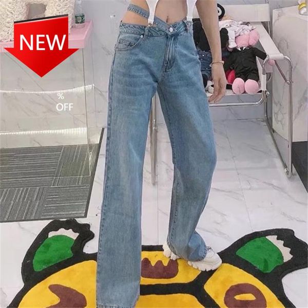 women's jeans 2021 spring and summer design sense oblique belt loose casual wide-leg pants light blue washed
women's jeans 2021 spring and summer design sense oblique belt loose casual wide-leg pants light blue washed