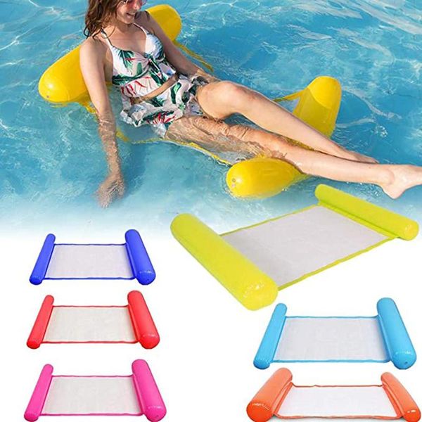 inflatable pool mattress swimming floating water hammock float lounger chair summer party toy floats & tubes 
inflatable pool mattress swimming floating water hammock float lounger chair summer party toy floats & tubes