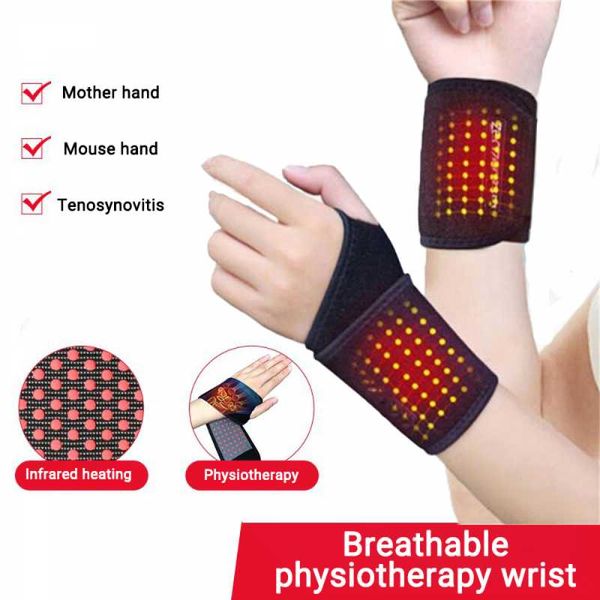 wrist support band men magnetic therapy self-heating brace wrap heated hand warmer compression pain relief wristband belt, Black;red
wrist support band men magnetic therapy self-heating brace wrap heated hand warmer compression pain relief wristband belt, Black;red