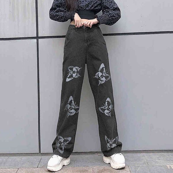 butterfly print straight wide denim pants women baggy y2k jeans for girls female fashion high waisted trouser streetwear 210415, Blue
butterfly print straight wide denim pants women baggy y2k jeans for girls female fashion high waisted trouser streetwear 210415, Blue