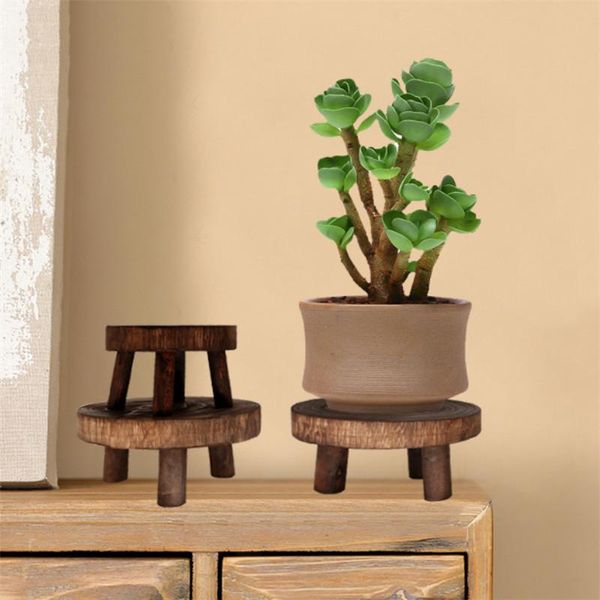 solid wood green plants stand indoor flower pot base holder outdoor stool garden balcony succulent orchid display shelf planters & pots