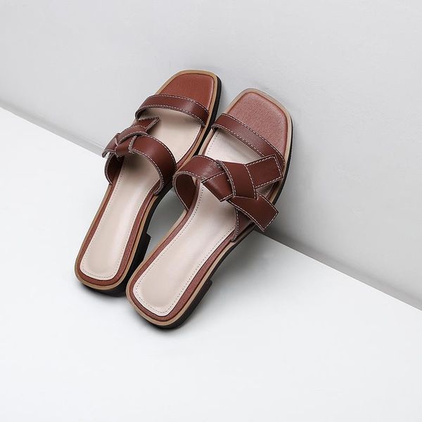 slippers 2021 england vintage fashion simple solid cowhide leather flip flops summer casual women shoes woman slides, Black
slippers 2021 england vintage fashion simple solid cowhide leather flip flops summer casual women shoes woman slides, Black