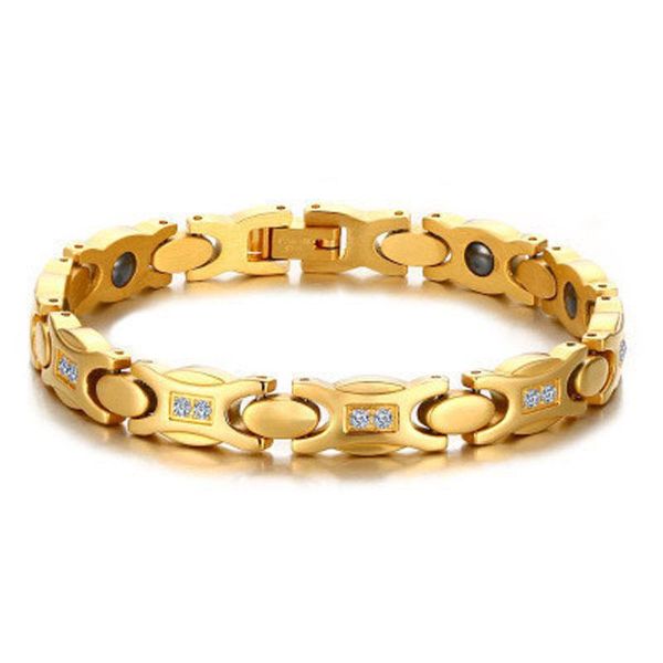 link, chain girl energy bracelet magnet health care elements women gold color polished bracelets for girlfriend gift, Black
link, chain girl energy bracelet magnet health care elements women gold color polished bracelets for girlfriend gift, Black