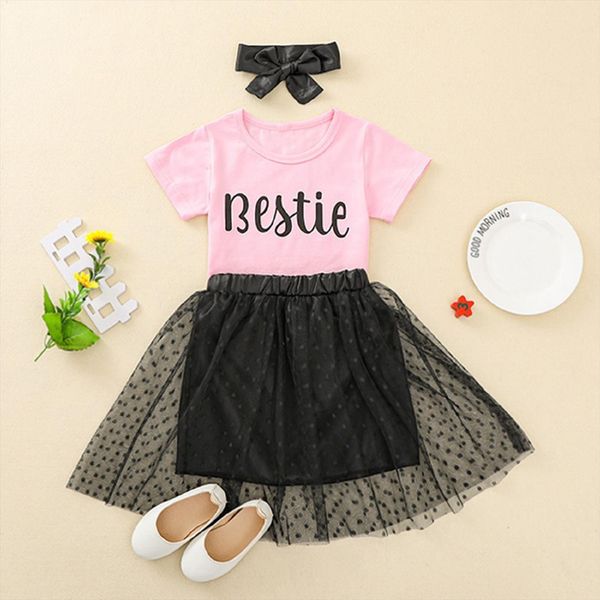 2 7y summer causal kids girls clothes sets letter pullover t shirts lace mesh skirts 2pcs, White
2 7y summer causal kids girls clothes sets letter pullover t shirts lace mesh skirts 2pcs, White