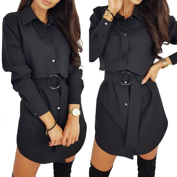 fashion women long sleeve long loose shirt dress blouse elegant casual button dress mini shirt lady spring clothing, Black;gray
fashion women long sleeve long loose shirt dress blouse elegant casual button dress mini shirt lady spring clothing, Black;gray