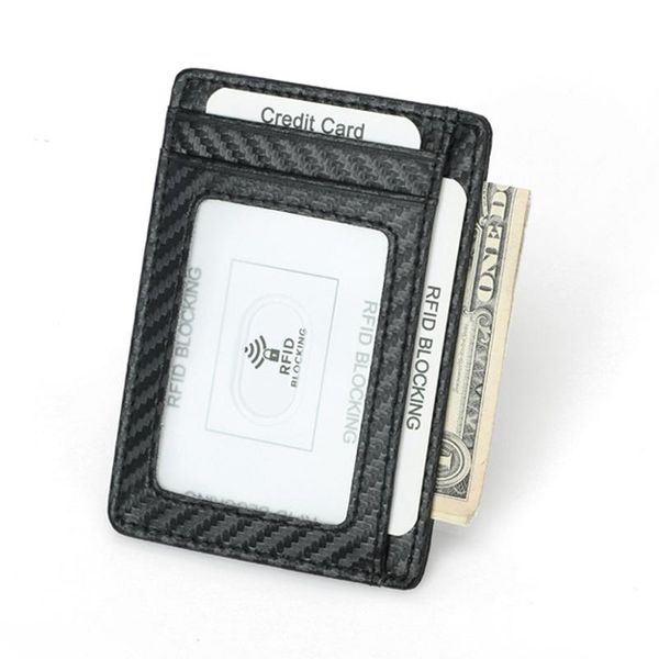 card holders carbon fiber holder mini slim rfid wallets pu leather black business for men simple purse bag, Brown;gray
card holders carbon fiber holder mini slim rfid wallets pu leather black business for men simple purse bag, Brown;gray
