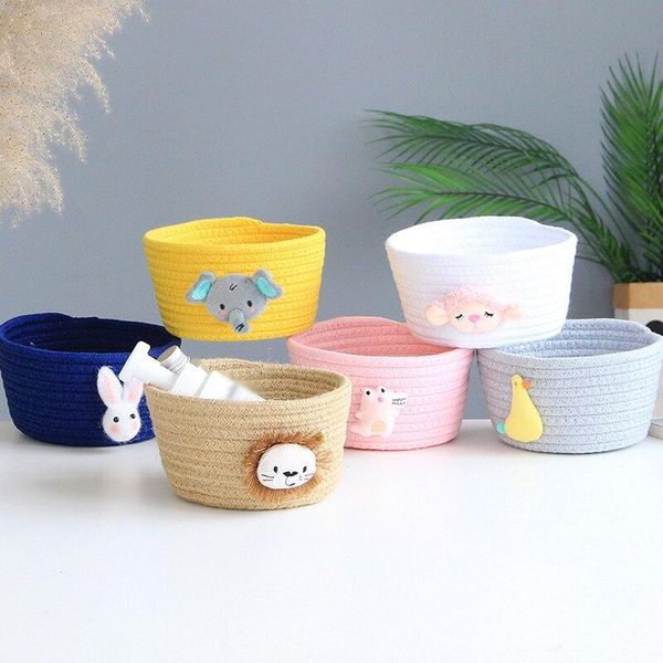 storage baskets 1pcs 16*9cm cotton rope basket kids toys hand woven laundry deskorganizer cartoon animals nordic style
storage baskets 1pcs 16*9cm cotton rope basket kids toys hand woven laundry deskorganizer cartoon animals nordic style