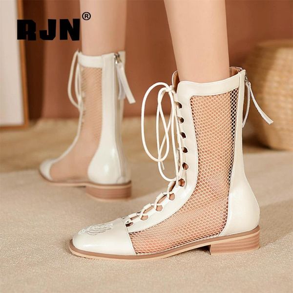 summer boots fashion square toe retro printing flat with lace-up mesh back zipper mid-calf ladies ro800, Black
summer boots fashion square toe retro printing flat with lace-up mesh back zipper mid-calf ladies ro800, Black