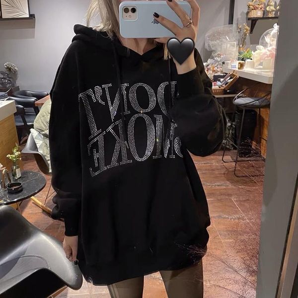 women's hoodies & sweatshirts y2k rhinestone letter print women long sleeve sweatshirt zipper loose oversized casual 2021 autumn, Black
women's hoodies & sweatshirts y2k rhinestone letter print women long sleeve sweatshirt zipper loose oversized casual 2021 autumn, Black