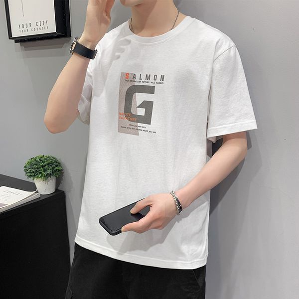 men's t shirts short t-shirt fashion cloth summer 2021 half sleeve cotton wear, White;black
men's t shirts short t-shirt fashion cloth summer 2021 half sleeve cotton wear, White;black