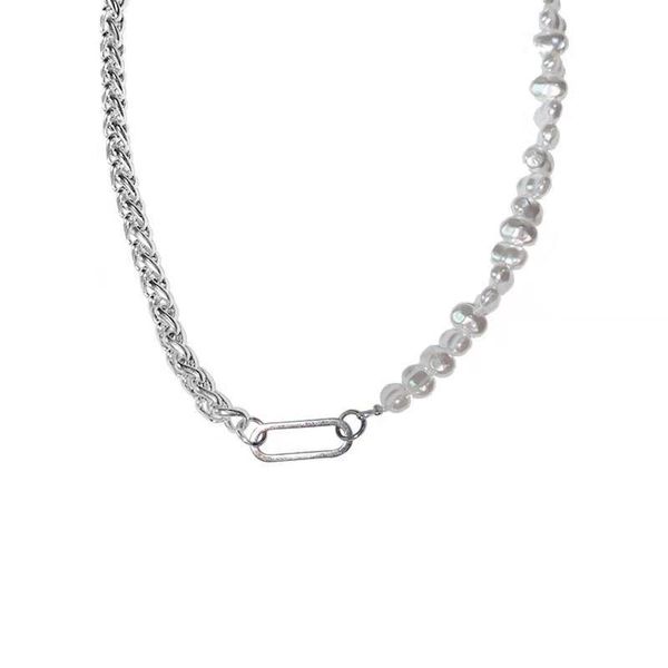 chains potcet korea 2021 fashion women's stainless steel pearl titanium necklace hip hop jewelry, Silver
chains potcet korea 2021 fashion women's stainless steel pearl titanium necklace hip hop jewelry, Silver