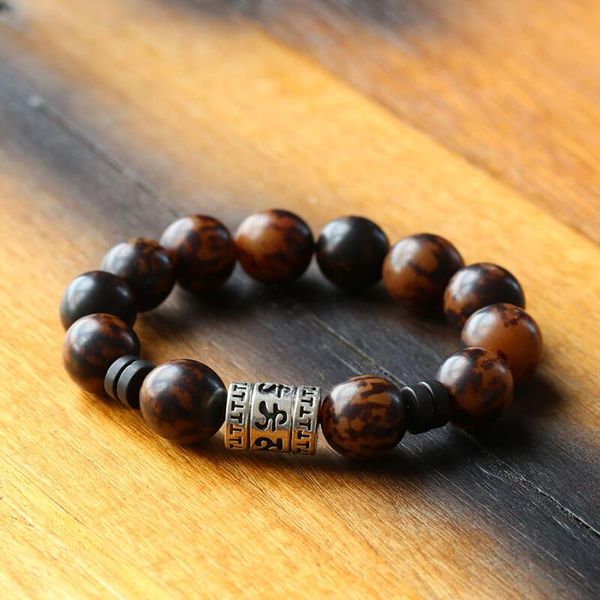 beaded, strands 12mm tiger spot bodhi seeds with six true words mantra charm for man tibetan buddhism natrual wood bracelet, Black
beaded, strands 12mm tiger spot bodhi seeds with six true words mantra charm for man tibetan buddhism natrual wood bracelet, Black