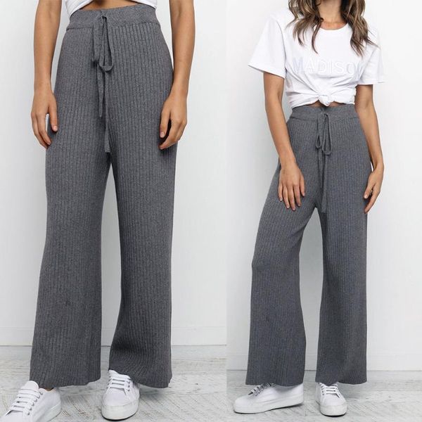 women's pants & capris women wide leg 2021 summer solid casual high waist drawstring long trousers loose knitted straight ladies, Black;white
women's pants & capris women wide leg 2021 summer solid casual high waist drawstring long trousers loose knitted straight ladies, Black;white