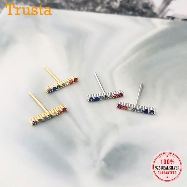 trustdavis real 925 sterling silver fashion sweet stick colour cz stud earrings for women wedding party fine s925 jewelry da1734, Golden;silver
trustdavis real 925 sterling silver fashion sweet stick colour cz stud earrings for women wedding party fine s925 jewelry da1734, Golden;silver