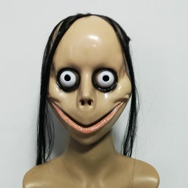 halloween horror long hair momo mask ball performance funny