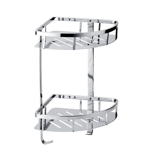 hooks & rails stainless steel triangle double layer corner basket storage rack holder
hooks & rails stainless steel triangle double layer corner basket storage rack holder