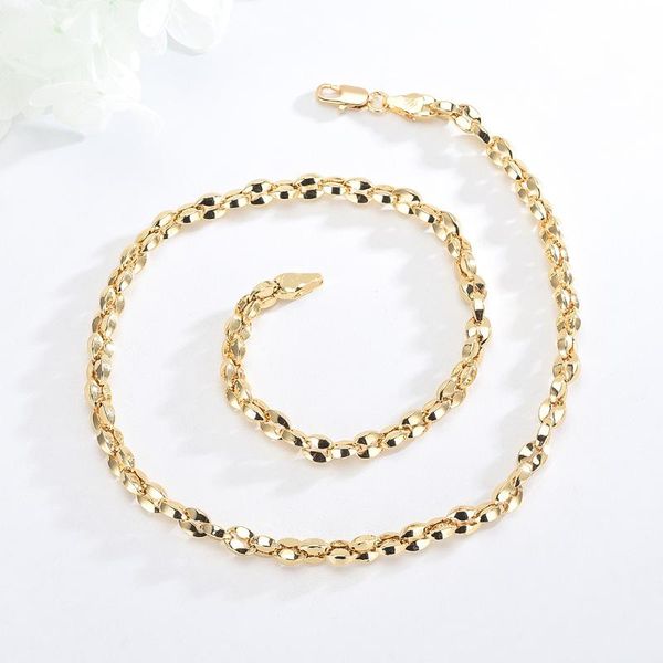 chains girl necklace gold plated chain italian 750 jewelry, Silver