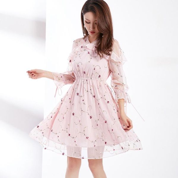 casual dresses italy style brand lace dress lady three quarter sleeve for women fashion chiffon girl embroidery summer kleid, Black;gray
casual dresses italy style brand lace dress lady three quarter sleeve for women fashion chiffon girl embroidery summer kleid, Black;gray