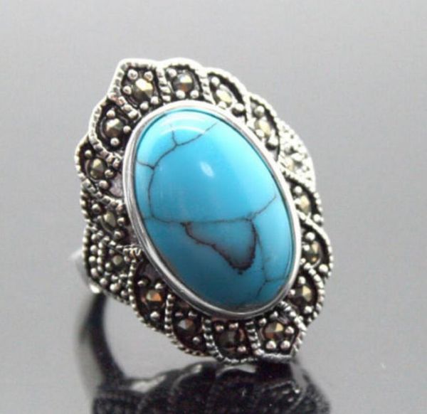 cluster rings 17x30mm blue turquoises oval gem 925 sterling silver marcasite ring size 7/8/9/10, Golden;silver
cluster rings 17x30mm blue turquoises oval gem 925 sterling silver marcasite ring size 7/8/9/10, Golden;silver