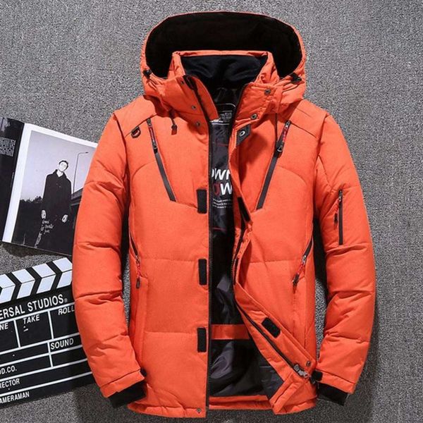 men's & parkas loose white duck casual down coats fashion hooded waterproof thick windproof warm youth winter outerwear x85w, Black
men's & parkas loose white duck casual down coats fashion hooded waterproof thick windproof warm youth winter outerwear x85w, Black