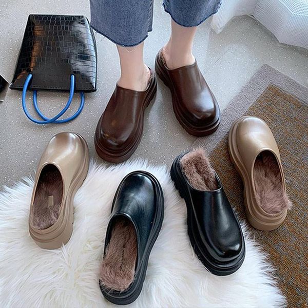 slippers women winter pu leather velvet thick sole ladies outdoor indoor round toe warm furry casual shoes female 2021, Black
slippers women winter pu leather velvet thick sole ladies outdoor indoor round toe warm furry casual shoes female 2021, Black