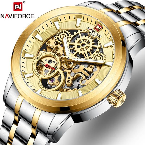 wristwatches naviforce watch men fashion sport clock waterproof military casual automatic watches men's relogio masculino, Slivery;brown
wristwatches naviforce watch men fashion sport clock waterproof military casual automatic watches men's relogio masculino, Slivery;brown