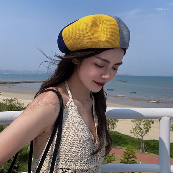 berets women knitted color japanese style block stitching beret casual ladies beanie boina sunbonnet students girls, Blue;gray
berets women knitted color japanese style block stitching beret casual ladies beanie boina sunbonnet students girls, Blue;gray