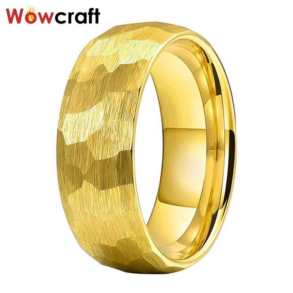 8mm mens gold tungsten carbide ring wedding band hammered brush finish dome comfort fit rings, Slivery;golden
8mm mens gold tungsten carbide ring wedding band hammered brush finish dome comfort fit rings, Slivery;golden