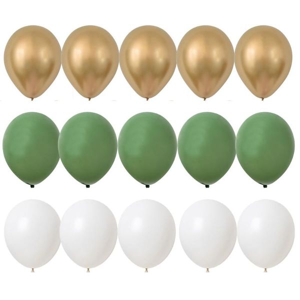 party decoration 15pcs 10inch balloon kit green white gold foil balls for birthday wedding anniversary jungle home supplies
party decoration 15pcs 10inch balloon kit green white gold foil balls for birthday wedding anniversary jungle home supplies