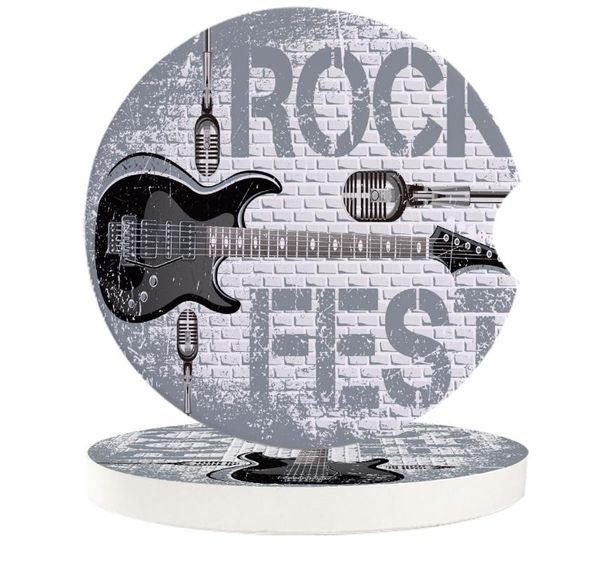 table runner rock guitar music small round ceramic car coasters set for drinks coffee tea beverage cup holder
table runner rock guitar music small round ceramic car coasters set for drinks coffee tea beverage cup holder