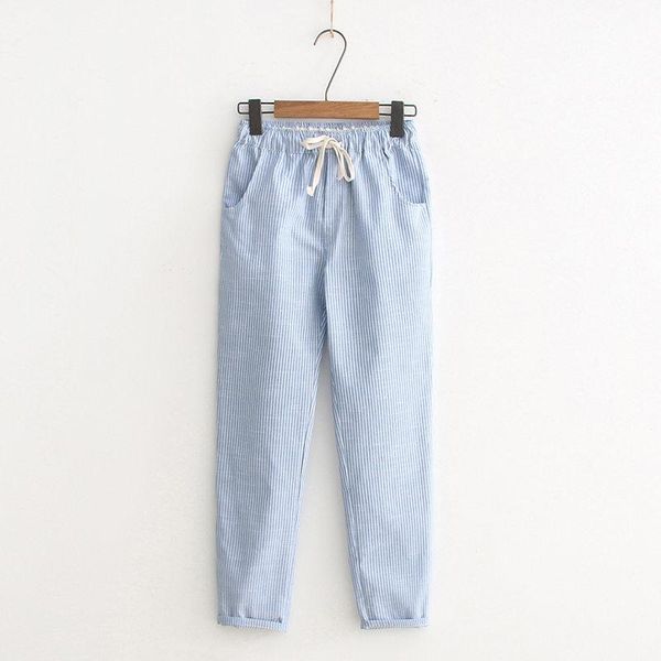 women's pants & capris plus size summer striped harem pantalon femme cotton linen casual women loose lace up trousers hk226, Black;white
women's pants & capris plus size summer striped harem pantalon femme cotton linen casual women loose lace up trousers hk226, Black;white