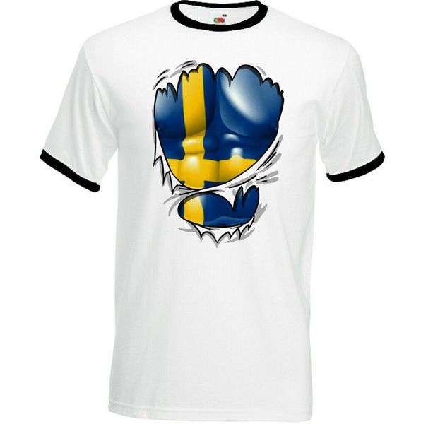 Herren Schwedische T-Shirt Schweden FuÃball Set Fitness Zerrissen Flag Staat Tag, White;black
Herren Schwedische T-Shirt Schweden FuÃball Set Fitness Zerrissen Flag Staat Tag, White;black
