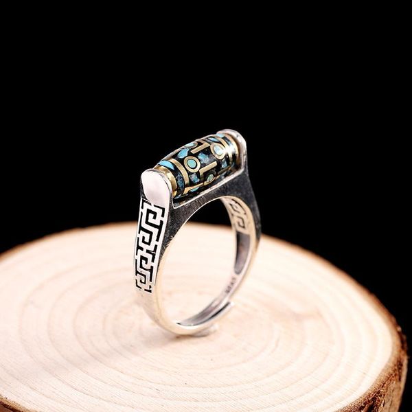 cluster rings metjakt s925 sterling silver fashion simple buddhism taoism rotating dzi bead ring, Golden;silver
cluster rings metjakt s925 sterling silver fashion simple buddhism taoism rotating dzi bead ring, Golden;silver
