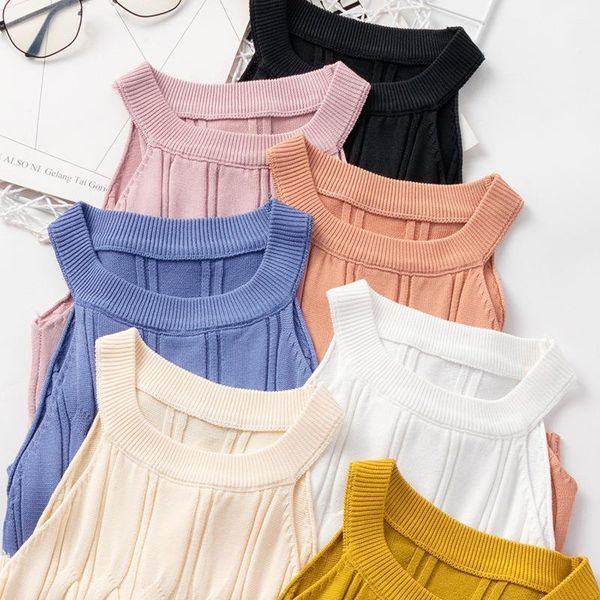 singrain women tanks summer knitted halter tank clubwear basic crop solid party causal camisole, White
singrain women tanks summer knitted halter tank clubwear basic crop solid party causal camisole, White