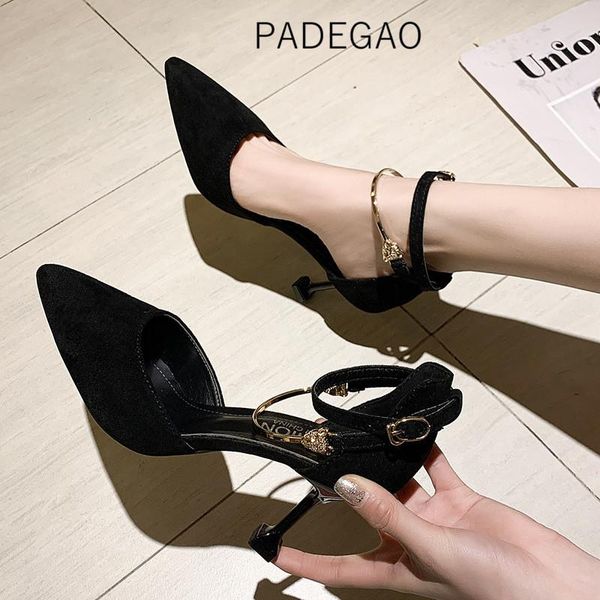 dress shoes high heel 2021 women sandals metal heels flock fashion woman, Black
dress shoes high heel 2021 women sandals metal heels flock fashion woman, Black