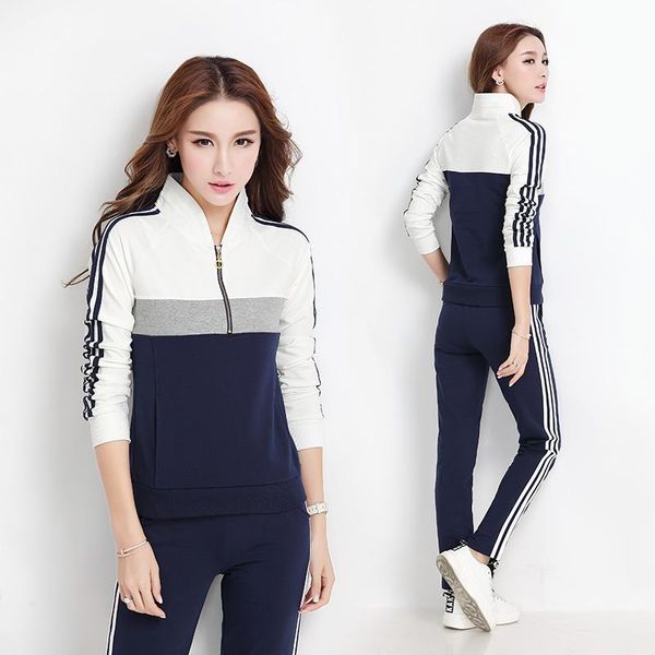 women's two piece pants 2pcs set women sport tracksuit zipper hoodies sweatshirt jogger wear ladies sweat autumn streetwear patchwork, White
women's two piece pants 2pcs set women sport tracksuit zipper hoodies sweatshirt jogger wear ladies sweat autumn streetwear patchwork, White