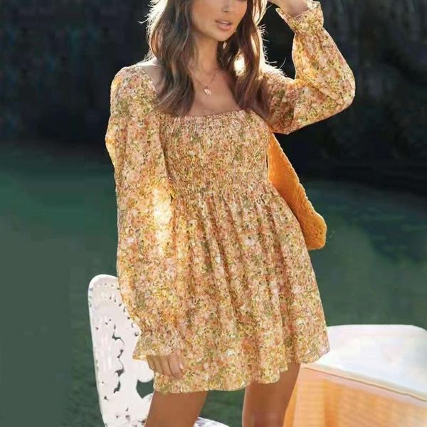 casual dresses floral print women autumn party a line long sleeve square collar clothes vestido mujer verano, Black;gray
casual dresses floral print women autumn party a line long sleeve square collar clothes vestido mujer verano, Black;gray