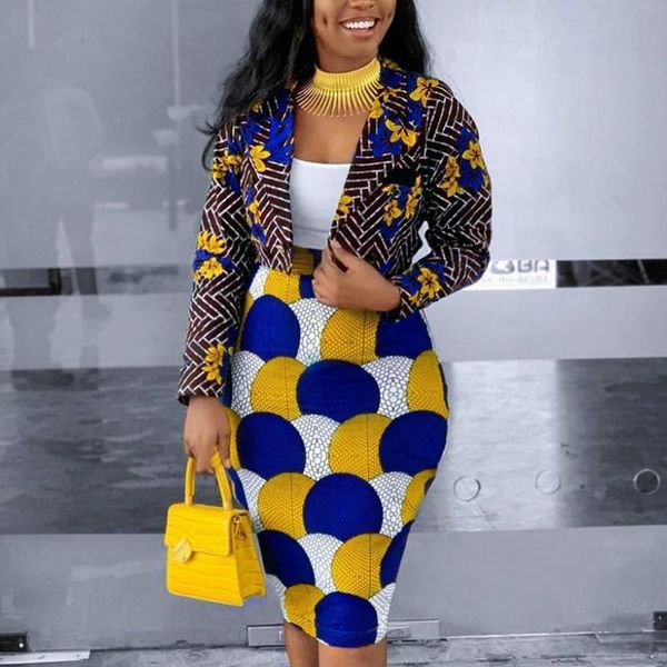 two pieces set printed short womens tracksuits blazer and pencil skirts long sleeve elegant office lady fashion work african, Gray
two pieces set printed short womens tracksuits blazer and pencil skirts long sleeve elegant office lady fashion work african, Gray